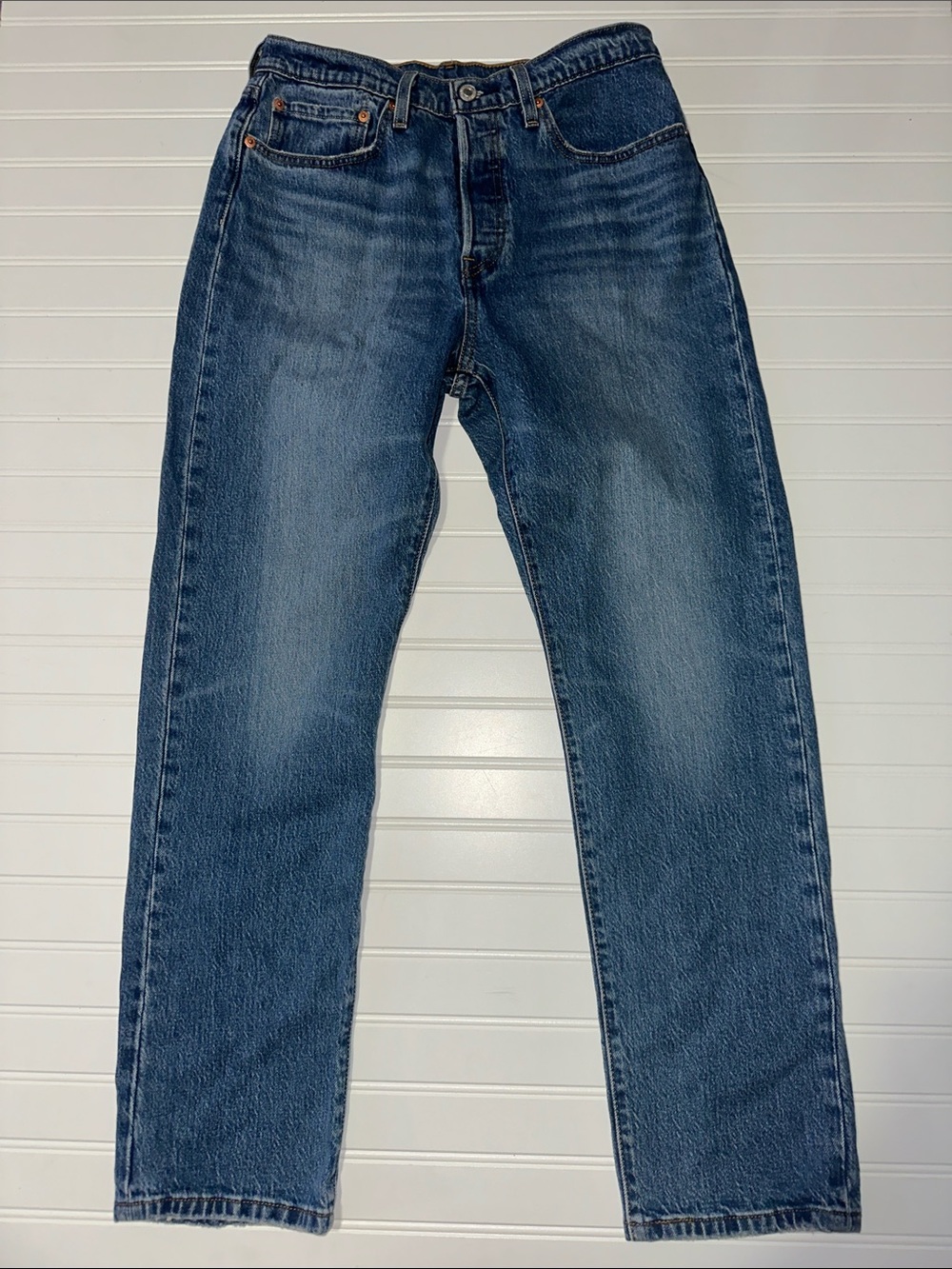 Rare Levi’s 501 Original Jeans W30 L30 Blank Red Tab Straight Leg